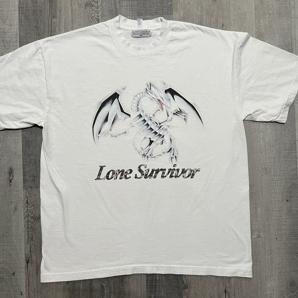 Alexis Galleria Blue Eyes White Dragon Japanese YuGiOh T Shirt Mens XL #002
